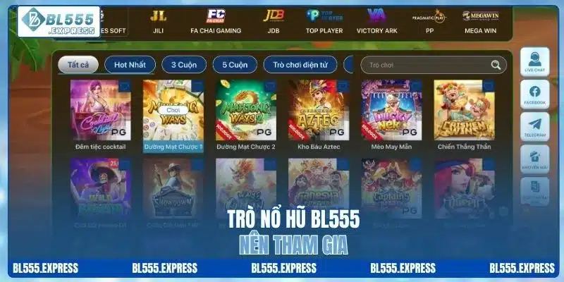 Trò nổ hũ BL555 nên tham gia
